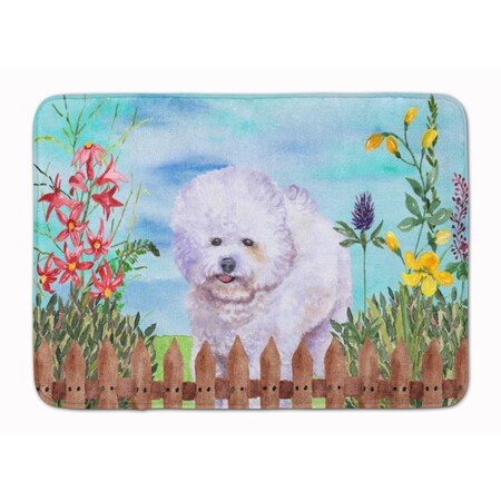 Carolines Treasures Bichon Frise Spring Machine Washable Memory Foam Mat CK1210RUG